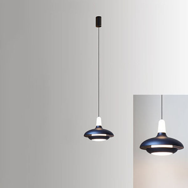 Suspension LED en aluminium créatif nordique en forme de soucoupe volante et réglable 