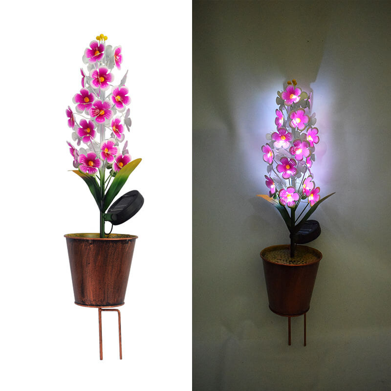 Solar Simulation Flower Potted Plant Outdoor LED Lawn Landscape Light