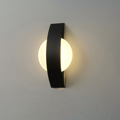 Moderner minimalistischer Acryl geometrischer Ring LED Wandleuchte 