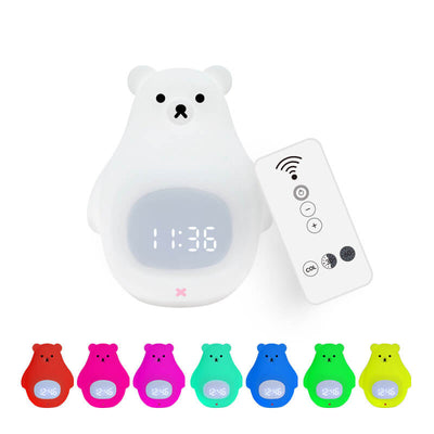 Réveil en silicone ours polaire avec lumière LED de nuit 