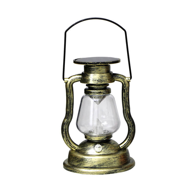 Lampe à pétrole rétro solaire Lampe cheval LED Décoration de jardin extérieure Patio Lampe à flamme portable 