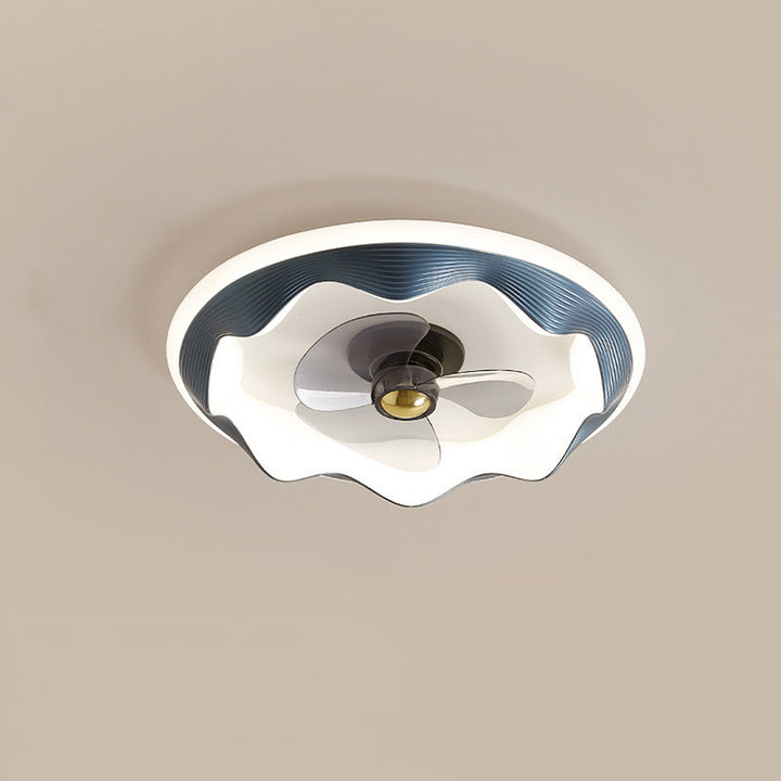 Moderne kreative runde Welle LED-Deckenventilatorleuchte 