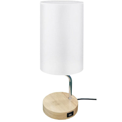 Nordic Minimalist Fabric Drum Gold Column Base 1-Light Tischlampe 