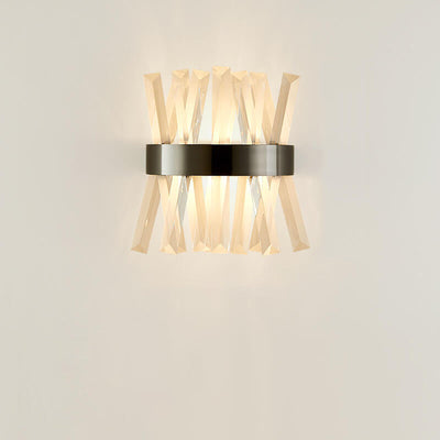 Nordic Light Luxury Creative Crystal Strip Design 2-Licht-Wandleuchte 