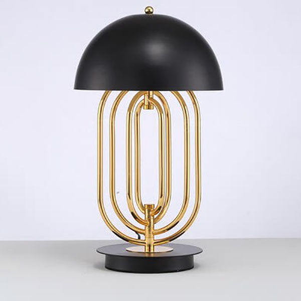 Lampe de table rotative de luxe en métal et aluminium à 2 lumières de lumière moderne 