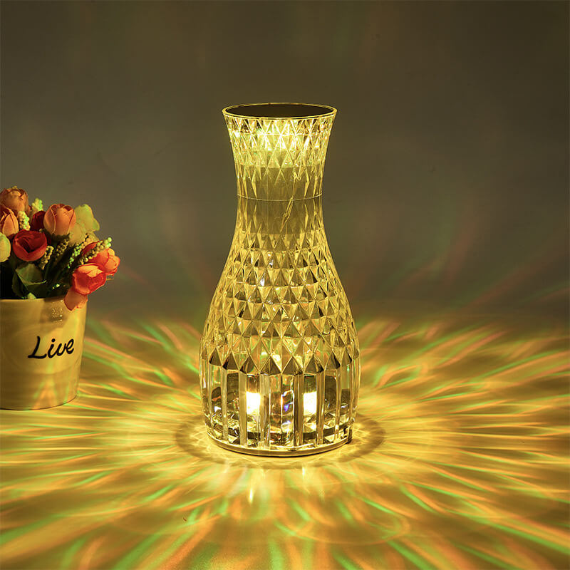 Vase Créatif Moderne Acrylique USB Rechargeable Lampe de Table à LED Tactile 