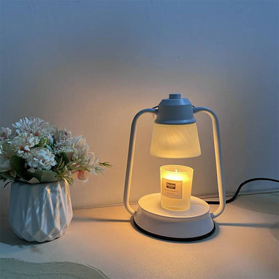 Contemporary Industrial Round Glass Shade Hardware Base 1-Light Melting Wax Table Lamp For Study