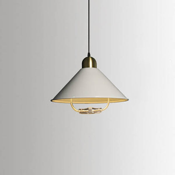Lampe suspendue télescopique à LED avec abat-jour conique macaron moderne 