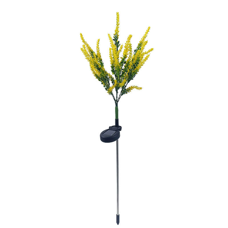 Simulation de jardin moderne solaire en forme de fleur LED prise de terre lampe d&