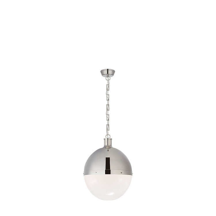 Nordic Minimalist Brass Glass Ball 1-Light Pendant Light
