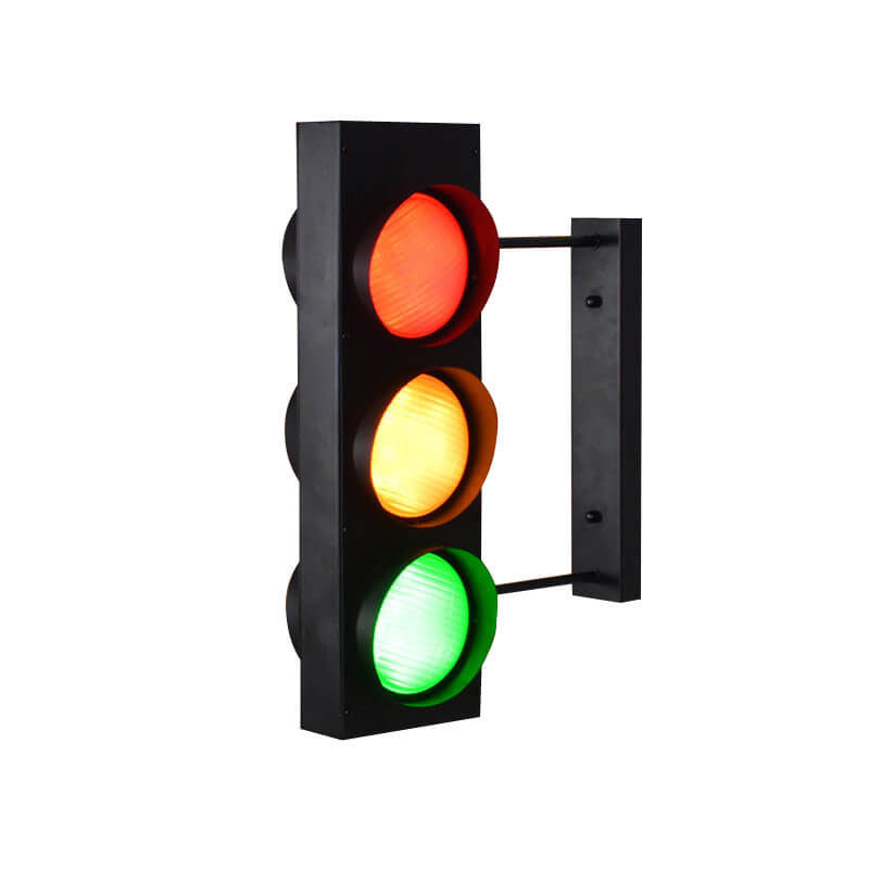 Diseño de semáforo industrial retro lámpara de pared LED 