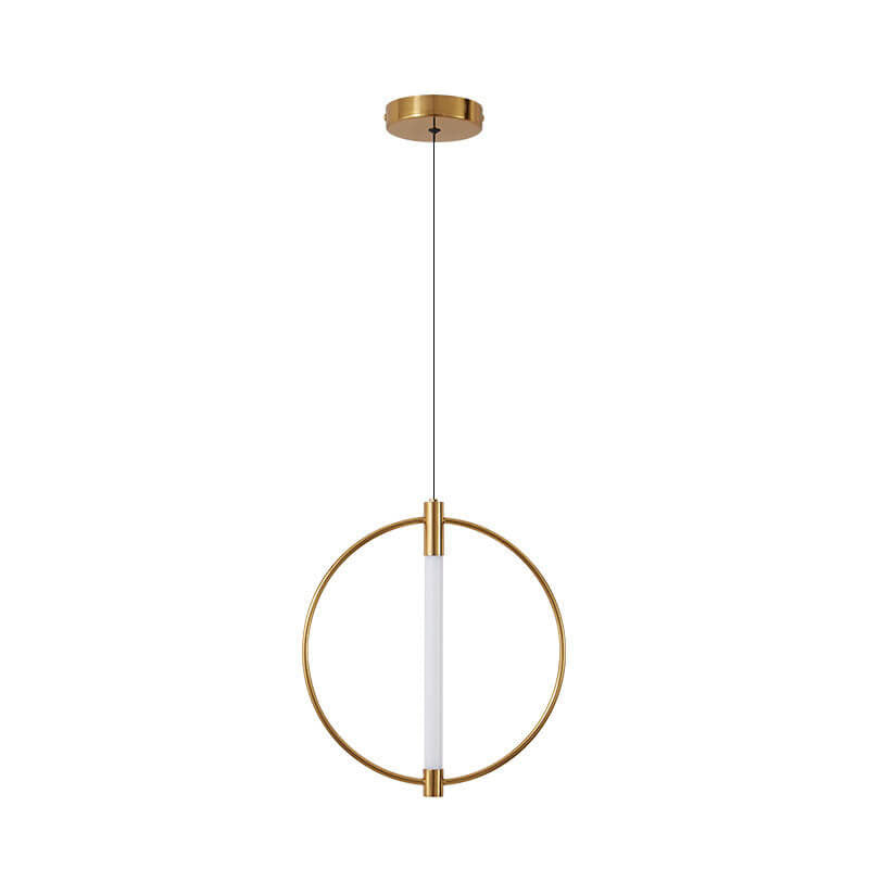 Pendentif LED acrylique en fer forgé avec anneau moderne nordique 