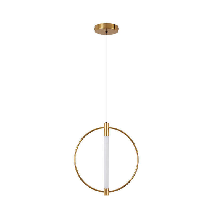 Pendentif LED acrylique en fer forgé avec anneau moderne nordique 