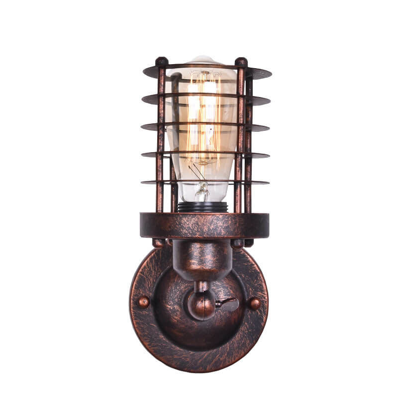 Northern Retro Industrial Wrought Iron 1-Light Wall Sconce Lamp