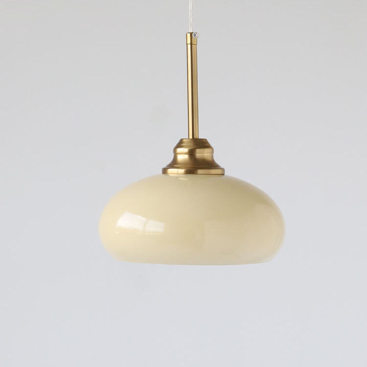 European Vintage Hardware Glass 1-Light Pendant Light