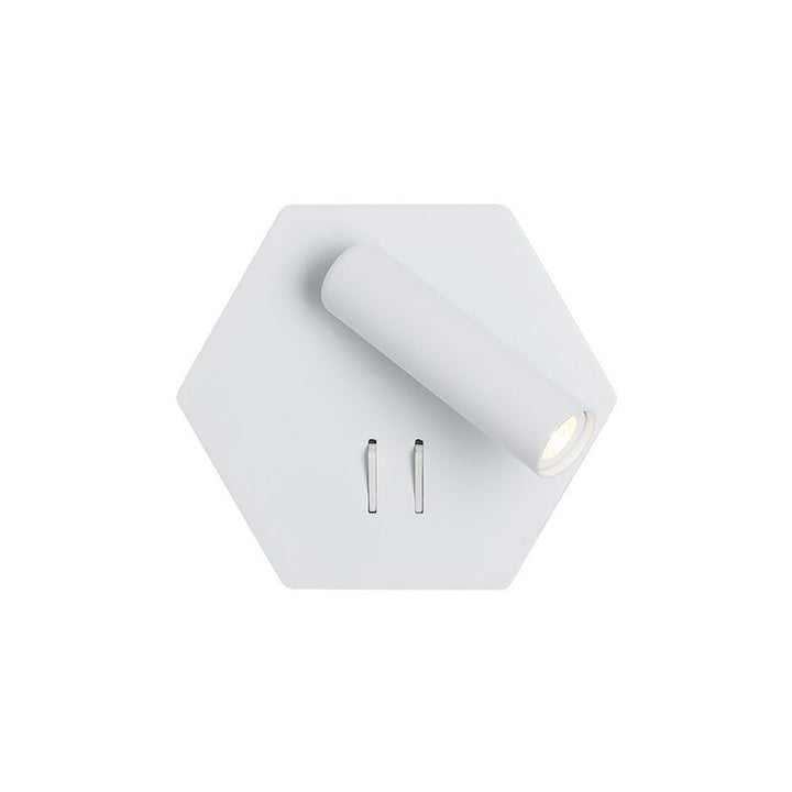 Modern Minimalist Cylinder Hexagonal Spotlight LED Adjustable Wall Sconce Lamp for Living Room