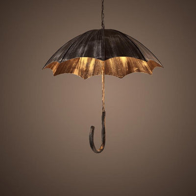 Industrielle 5-Licht-Regenschirm-Kronleuchter im Retro-Stil 