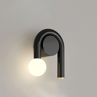 Contemporary Simplicity Geometric Iron U-shaped Line 2-Light Wall Sconce Lamp For Living Room