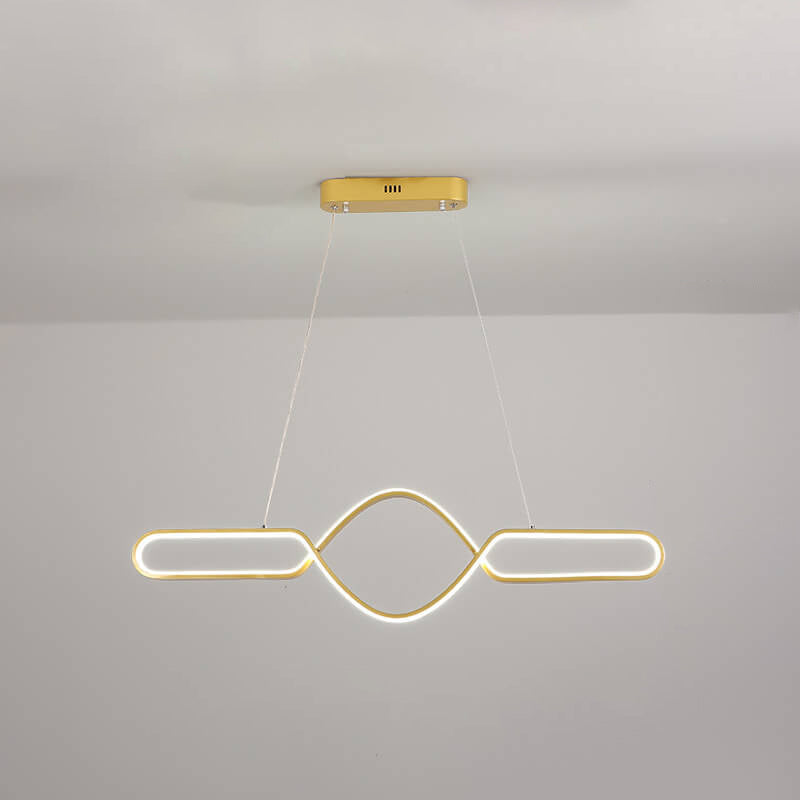 Modern Minimalist Bow Line Island Light LED Chandelier
