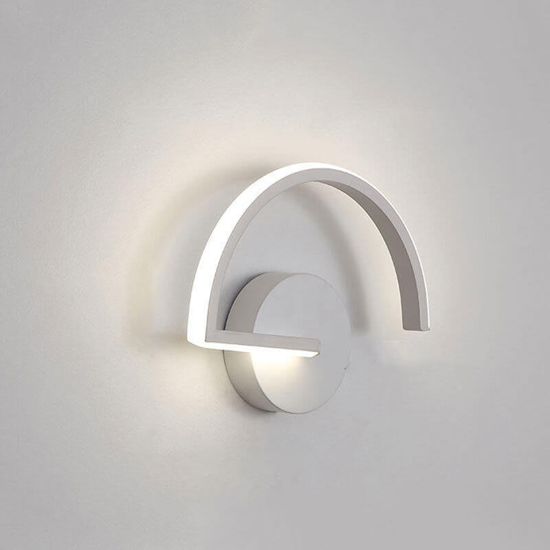 Moderne kreative halbrunde Eisen-LED-Wandleuchte 