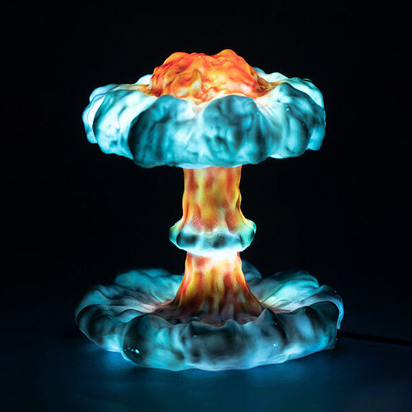 Creative Resin Nuclear Explosion Mushroom Cloud Design LED Night Light Table Lamp