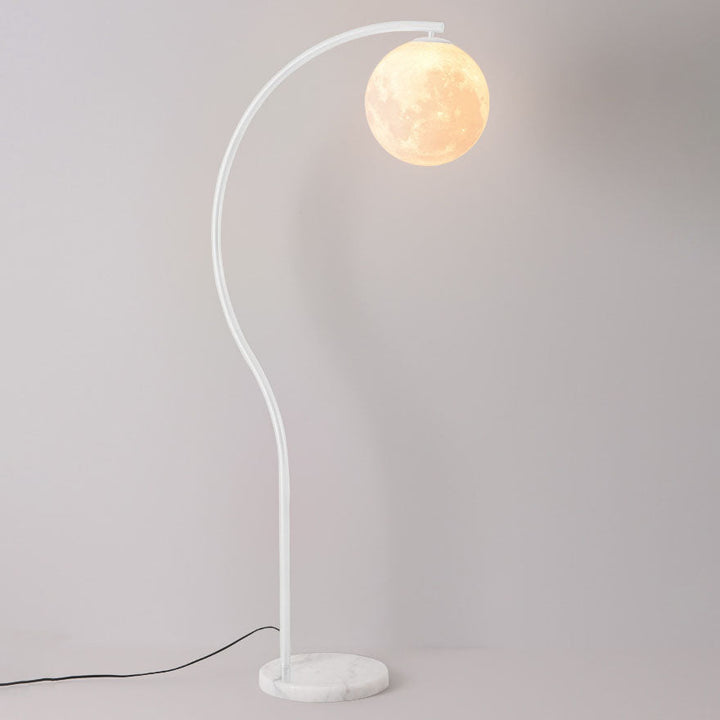 Lámpara de pie de 1 luz de hierro y mármol minimalista moderna 