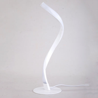 Modern Minimalist Aluminum Spiral Strip LED Table Lamp For Home Office