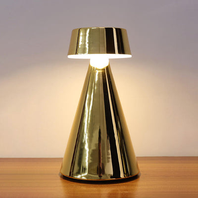 Simple Creative Tapered Iron USB Charging LED Decorative Table Lamp