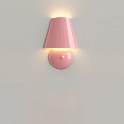 Applique murale LED en fer acrylique rond trapézoïdal crème moderne 