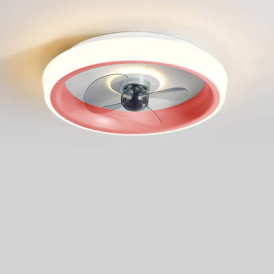 Simple Modern Acrylic Lightweight LED Flush Mount Fan Light