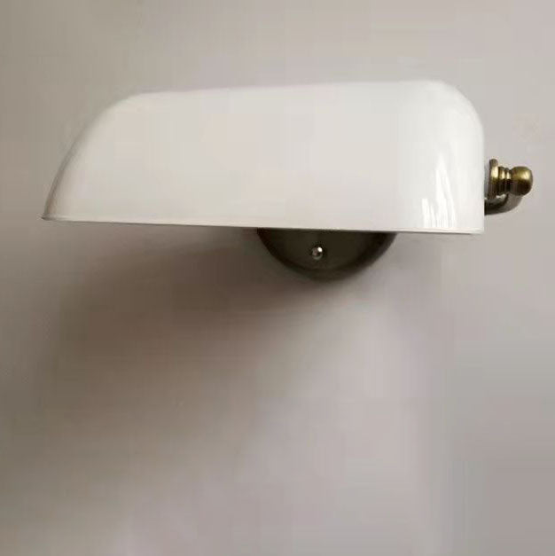 Traditionelle Vintage-Wandleuchte aus Glas und Eisen, rund, mit Reißverschluss, 1-flammig, für das Wohnzimmer 