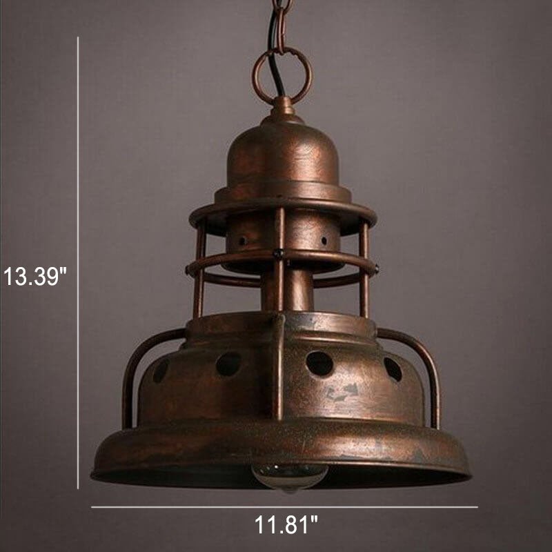Retro Industrial Solid Color Iron 1-Light Pendant Light