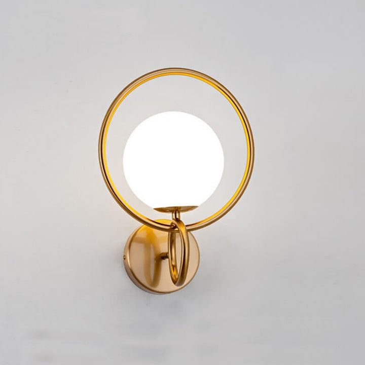Lampe murale à une lumière avec abat-jour globe circulaire créatif moderne 