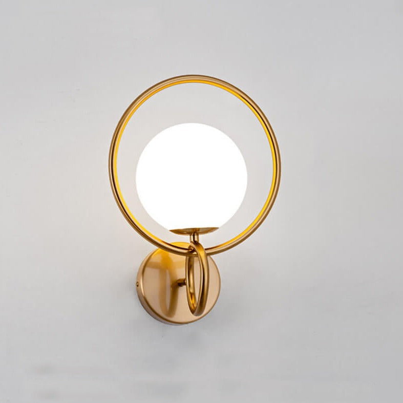Modern Creative Circle Globe Shade 1-Light Wall Sconce Lamp