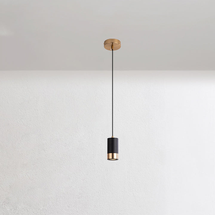 Modern Minimalist Column Iron Mini 1-Light Pendant Light For Living Room