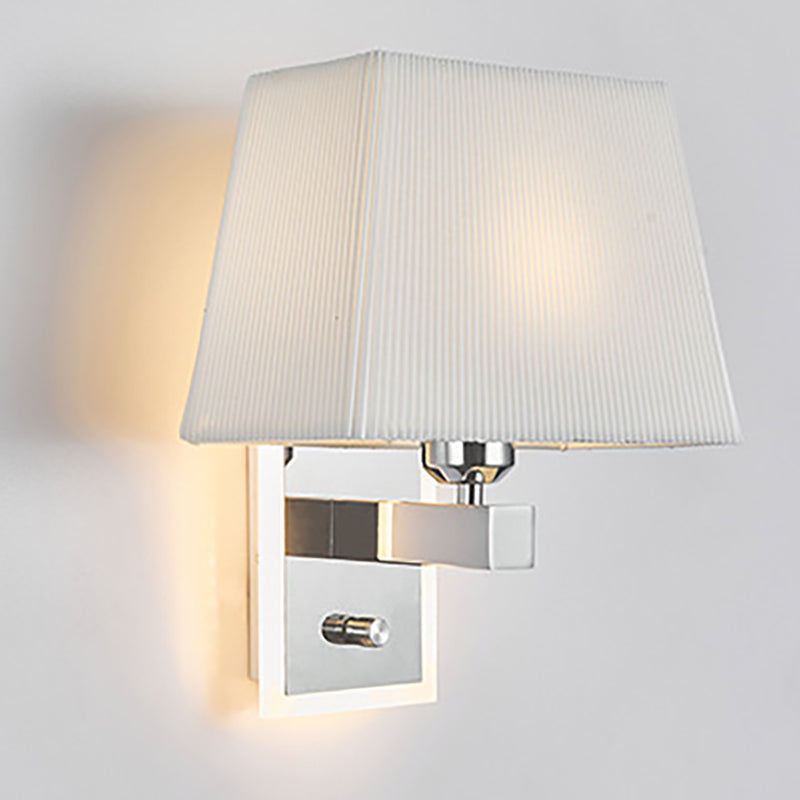 Modern Minimalist Fabric Square Plating 2-Light Wall Sconce Lamp