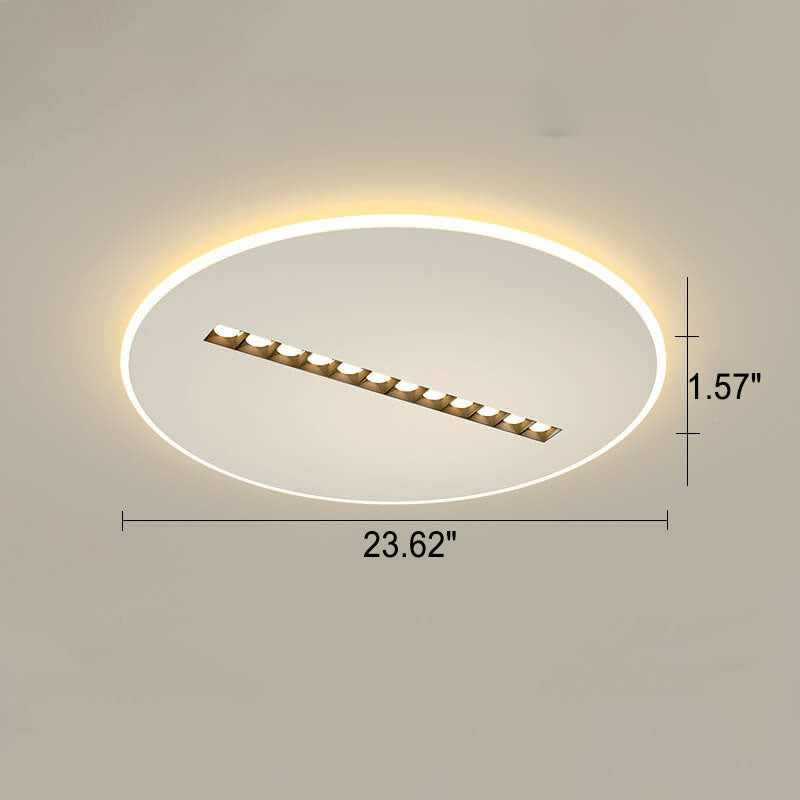 Projecteurs ronds plats simples et modernes, plafonnier à montage encastré à LED 