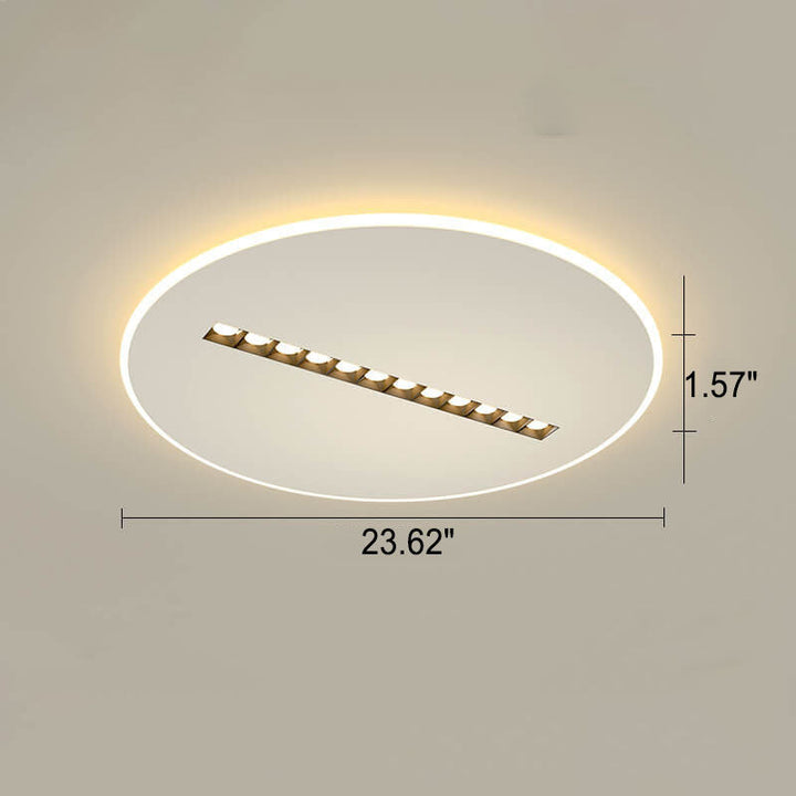 Projecteurs ronds plats simples et modernes, plafonnier à montage encastré à LED 