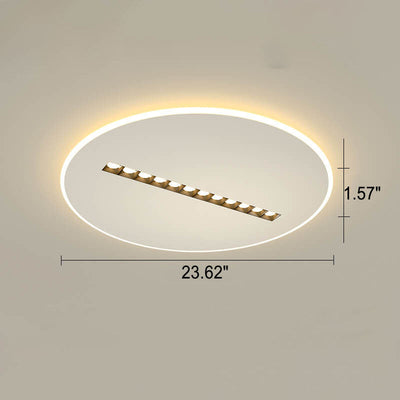 Moderne einfache flache runde Scheinwerfer LED-Deckenleuchte für bündige Montage 