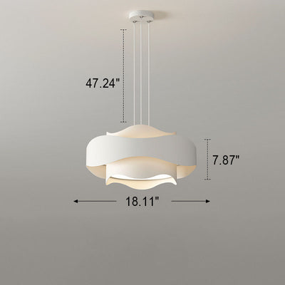 Nordischer kreativer Wellen-Streifen-runder Acryl-LED-Insel-Licht-Kronleuchter