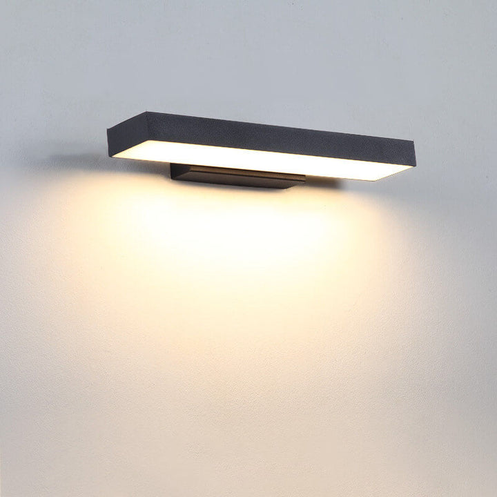 Moderne minimalistische rechteckige flache LED-Sensor-wasserdichte Wandleuchte für den Außenbereich 