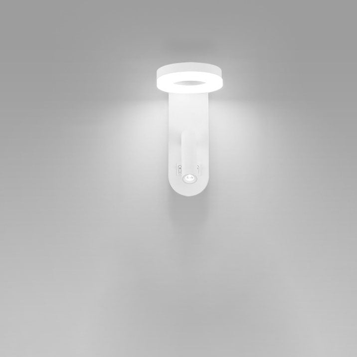Applique murale LED en aluminium fer acrylique de couleur unie minimaliste moderne 