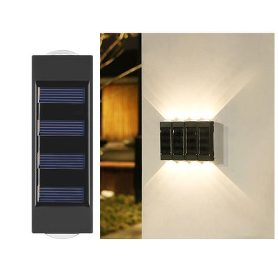 Solar Simple Outdoor Waterproof Long Strip LED Wall Sconce Lamp