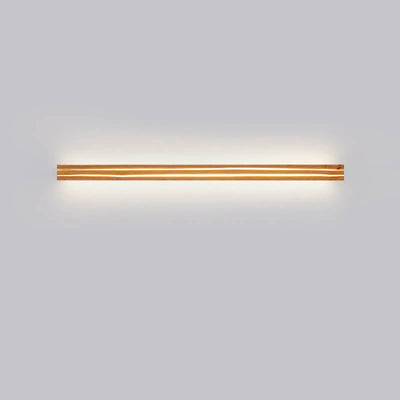 Japanese Wabi-sabi Modern Linear Wood LED Wall Sconce Lamp