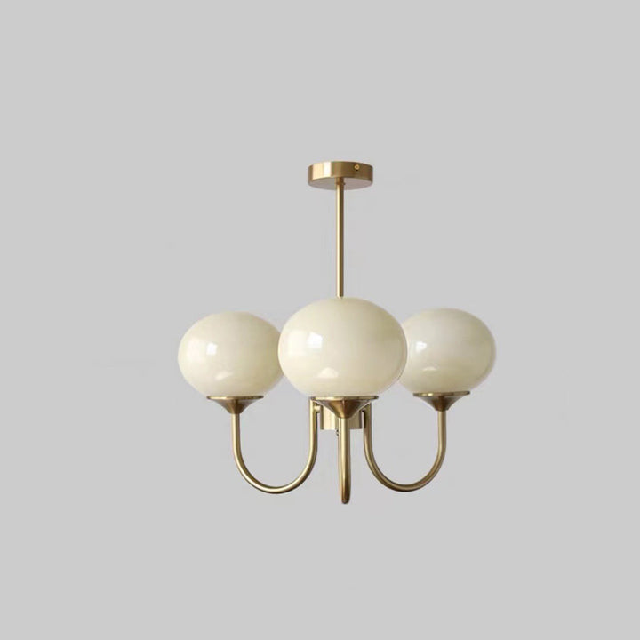 Moderne minimalistische ovale gebogene Stange Eisen Glas 3/5 Licht Kronleuchter für Wohnzimmer 