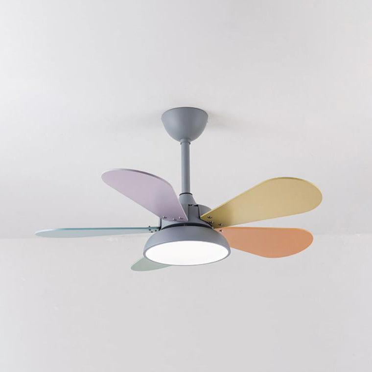 Einfache bunte runde Ventilatorblatt-Kinderverlängerungsstangen Deckenventilatorlicht 