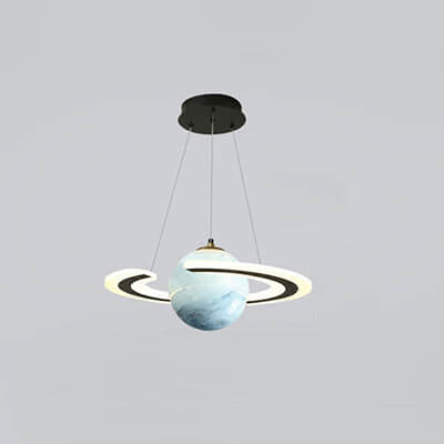 Moderne Kreativraum Planet Kreis Kinder LED Kronleuchter 
