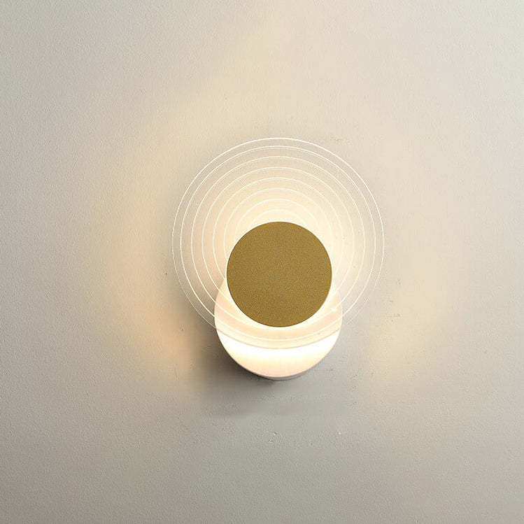 مصباح حائط LED أكريليك هندسي ذهبي فاخر حديث 
