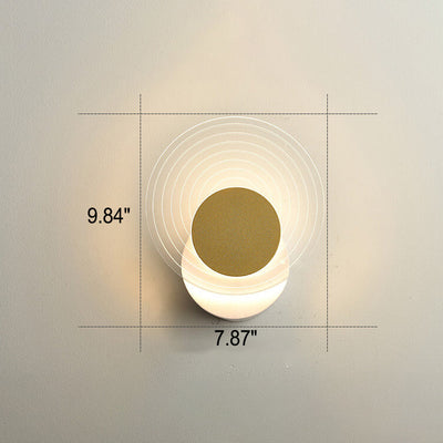مصباح حائط LED أكريليك هندسي ذهبي فاخر حديث 