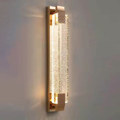 Light Luxury Gold Bubble Crystal Rectangular LED Wall Sconce Lamp